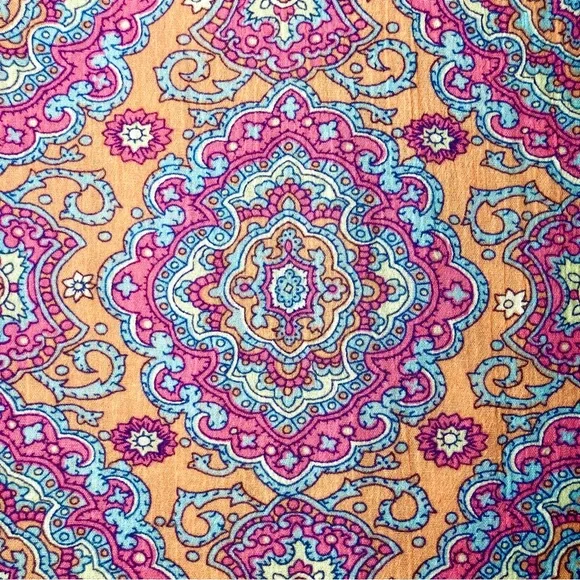 J Crew Paisley Medallion Tunic in Pink/Orange Womens L - Picture 3 of 6